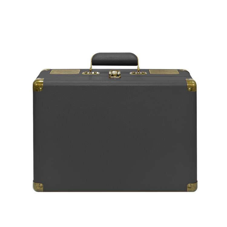 SDRD Wooden Box Karaoke Machine With Wireless Dual Mics All-In-One Speaker System Supports U Disk/TF Card(Gray) - Desktop Speaker by SDRD | Online Shopping UK | buy2fix