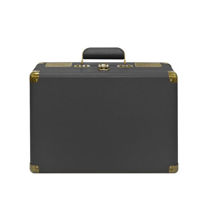 SDRD Wooden Box Karaoke Machine With Wireless Dual Mics All-In-One Speaker System Supports U Disk/TF Card(Gray) - Desktop Speaker by SDRD | Online Shopping UK | buy2fix