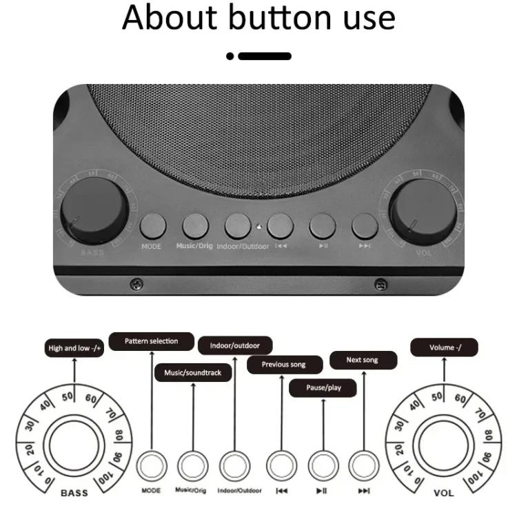 SDRD Wooden Box Karaoke Machine With Wireless Dual Mics All-In-One Speaker System Supports U Disk/TF Card(Brown) - Desktop Speaker by SDRD | Online Shopping UK | buy2fix