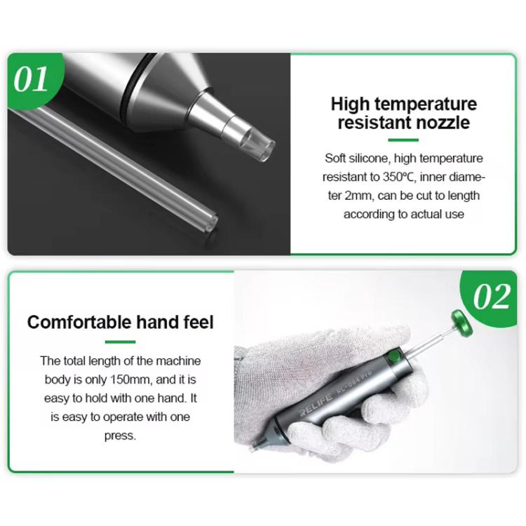 RELIFE RL-084 Pro Powerful Aluminium Alloy Solder Sucker Manual Solder Residue Sucker - Others by RELIFE | Online Shopping UK | buy2fix