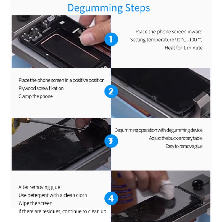 SUNSHINE S-918F Curved Screen 360-Degree Rotation Mobile Phone Screen Separator Screen Removal Heating Table, EU Plug - Separation Equipment by SUNSHINE | Online Shopping UK | buy2fix