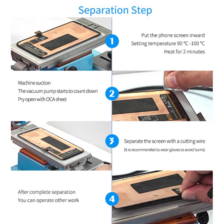 SUNSHINE S-918F Curved Screen 360-Degree Rotation Mobile Phone Screen Separator Screen Removal Heating Table, EU Plug - Separation Equipment by SUNSHINE | Online Shopping UK | buy2fix