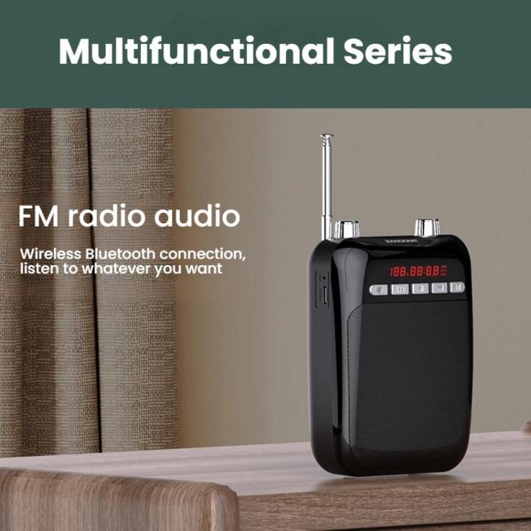 ZANSONG M70 Wireless Bluetooth Megaphone Speaker with UHF Mic Surrport Voice Recorder, FM Radio, TF/USB Port, 3.5mm AUX Input(Black) - Loudspeaker by ZANSONG | Online Shopping UK | buy2fix