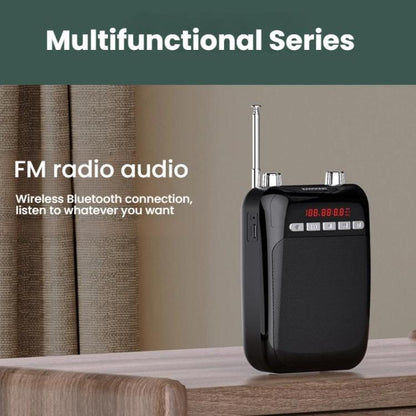 ZANSONG M70 Wireless Bluetooth Megaphone Speaker with UHF Mic Surrport Voice Recorder, FM Radio, TF/USB Port, 3.5mm AUX Input(Black) - Loudspeaker by ZANSONG | Online Shopping UK | buy2fix