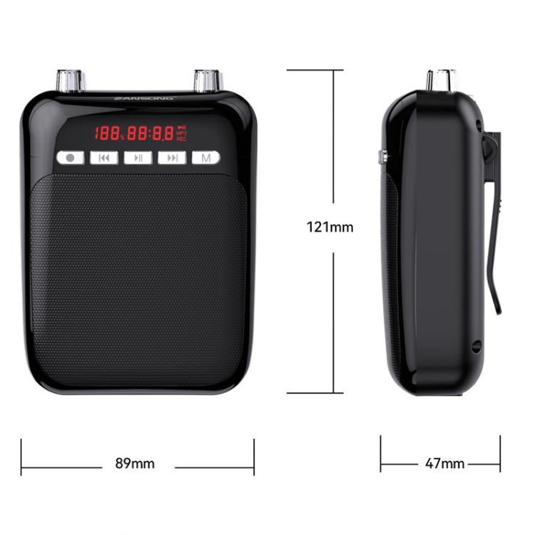 ZANSONG M70 Wireless Bluetooth Megaphone Speaker with UHF Mic Surrport Voice Recorder, FM Radio, TF/USB Port, 3.5mm AUX Input(Black) - Loudspeaker by ZANSONG | Online Shopping UK | buy2fix