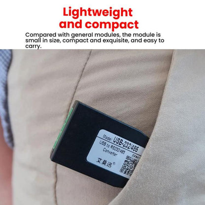 AMSAMOTION USB to RS232/485 Converter Adapter for Industrial Automation, PLC, POS(Black) - RS485 / RS232 Series by AMSAMOTION | Online Shopping UK | buy2fix