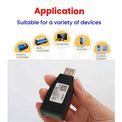 AMSAMOTION USB to RS232/485 Converter Adapter for Industrial Automation, PLC, POS(Black) - RS485 / RS232 Series by AMSAMOTION | Online Shopping UK | buy2fix
