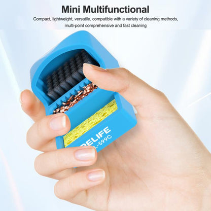 RELIFE RL-599C 3 In 1 Soldering Iron Cleaner Soldering Iron Tip Tin Residue High Temperature Resistant Cleaning Sponge Steel Wire Cleaning Ball - Others by RELIFE | Online Shopping UK | buy2fix