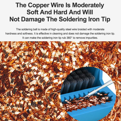 RELIFE RL-599C 3 In 1 Soldering Iron Cleaner Soldering Iron Tip Tin Residue High Temperature Resistant Cleaning Sponge Steel Wire Cleaning Ball - Others by RELIFE | Online Shopping UK | buy2fix