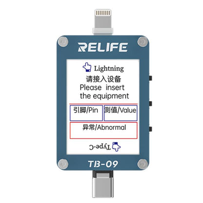 RELIFE TB-09 Type-C / 8 Pin Tail Plug Tester Automatically Locks Fault Points - Test Tools by RELIFE | Online Shopping UK | buy2fix