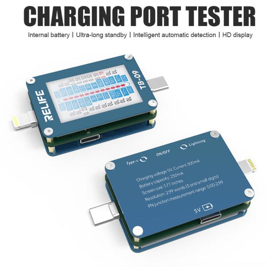 RELIFE TB-09 Type-C / 8 Pin Tail Plug Tester Automatically Locks Fault Points - Test Tools by RELIFE | Online Shopping UK | buy2fix