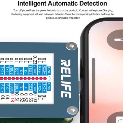 RELIFE TB-09 Type-C / 8 Pin Tail Plug Tester Automatically Locks Fault Points - Test Tools by RELIFE | Online Shopping UK | buy2fix