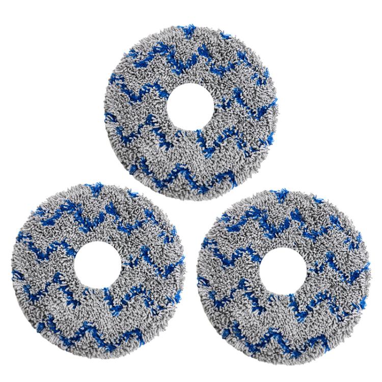3pcs Mop Pad For Ecovacs Deebot T50 PRO / T50 PRO OMNI / T50 MAX PRO OMNI / T50 OMNI Replacement Parts(Blue Wave) - For ECOVACS Accessories by buy2fix | Online Shopping UK | buy2fix