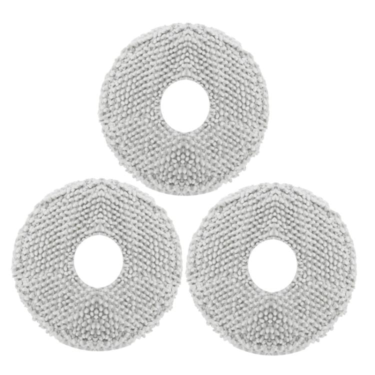 3pcs Mop Pad For Ecovacs Deebot T50 PRO / T50 PRO OMNI / T50 MAX PRO OMNI / T50 OMNI Replacement Parts(Gray) - For ECOVACS Accessories by buy2fix | Online Shopping UK | buy2fix