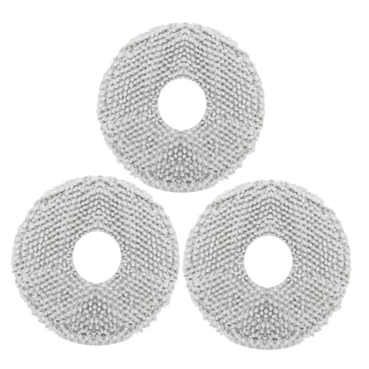 3pcs Mop Pad For Ecovacs Deebot T50 PRO / T50 PRO OMNI / T50 MAX PRO OMNI / T50 OMNI Replacement Parts(Gray) - For ECOVACS Accessories by buy2fix | Online Shopping UK | buy2fix