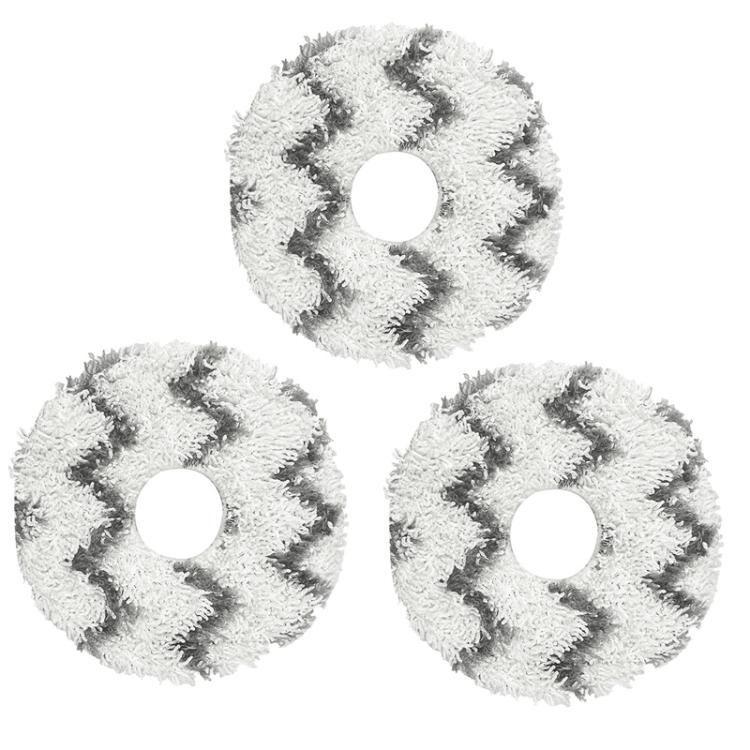 3pcs Mop Pad For Ecovacs Deebot T50 PRO / T50 PRO OMNI / T50 MAX PRO OMNI / T50 OMNI Replacement Parts(Striped) - For ECOVACS Accessories by buy2fix | Online Shopping UK | buy2fix