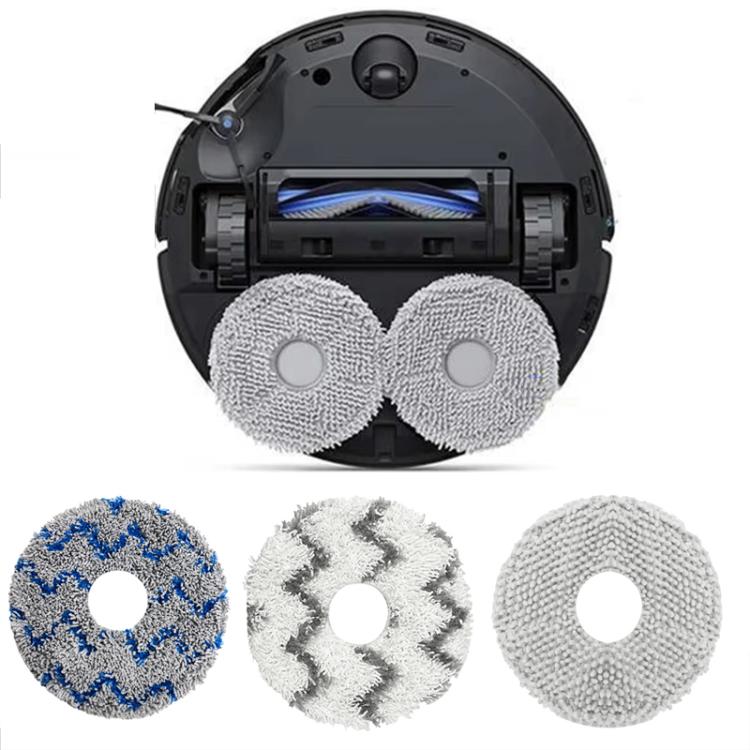 3pcs Mop Pad For Ecovacs Deebot T50 PRO / T50 PRO OMNI / T50 MAX PRO OMNI / T50 OMNI Replacement Parts(Gray) - For ECOVACS Accessories by buy2fix | Online Shopping UK | buy2fix