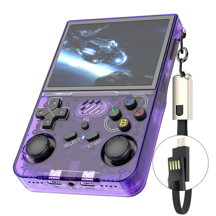 R36XX Dual-Band WiFi Handheld Game Console 3.5-Inch IPS HD Mipi Screen Open-Source Linux OS 64G(Transparent Purple) - Pocket Console by buy2fix | Online Shopping UK | buy2fix