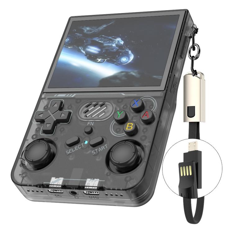 R36XX Dual-Band WiFi Handheld Game Console 3.5-Inch IPS HD Mipi Screen Open-Source Linux OS 128G(Transparent Black) - Pocket Console by buy2fix | Online Shopping UK | buy2fix