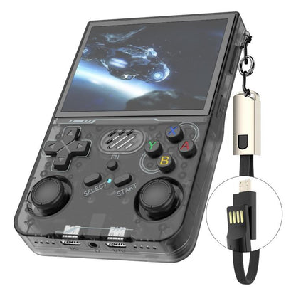 R36XX Dual-Band WiFi Handheld Game Console 3.5-Inch IPS HD Mipi Screen Open-Source Linux OS 128G(Transparent Black) - Pocket Console by buy2fix | Online Shopping UK | buy2fix
