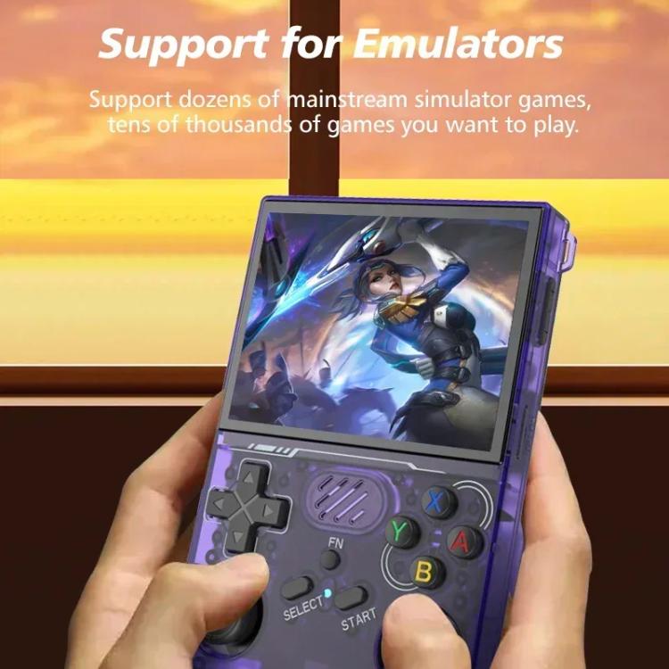R36XX Dual-Band WiFi Handheld Game Console 3.5-Inch IPS HD Mipi Screen Open-Source Linux OS 64G(Transparent Purple) - Pocket Console by buy2fix | Online Shopping UK | buy2fix
