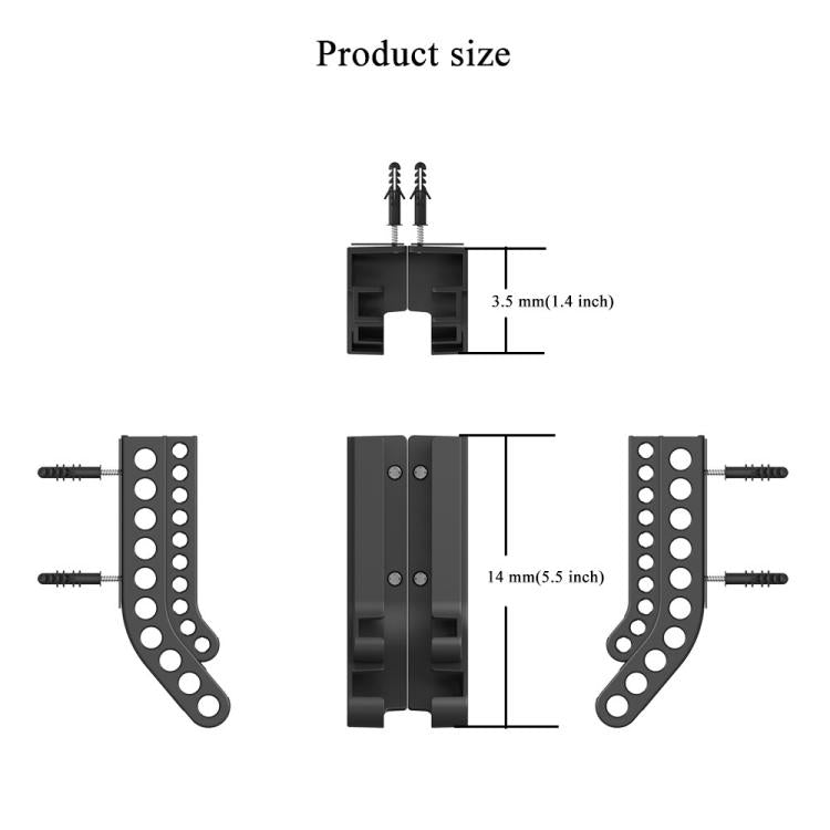 Wall-Mounted Battery Organizer Holds 10 AA & 10 AAA Batteries Space-Saving Battery Storage Rack(Black) - Battery Storage Box by buy2fix | Online Shopping UK | buy2fix
