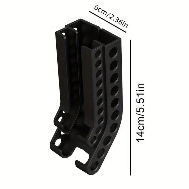 Wall-Mounted Battery Organizer Holds 10 AA & 10 AAA Batteries Space-Saving Battery Storage Rack(Black) - Battery Storage Box by buy2fix | Online Shopping UK | buy2fix