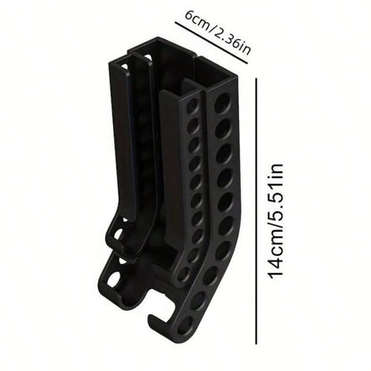 Wall-Mounted Battery Organizer Holds 10 AA & 10 AAA Batteries Space-Saving Battery Storage Rack(Black) - Battery Storage Box by buy2fix | Online Shopping UK | buy2fix