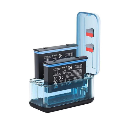 For Insta360 X5 Fast Charger With Digital Display & Dual Charging Case Battery Storage Box(Black) - Others by buy2fix | Online Shopping UK | buy2fix