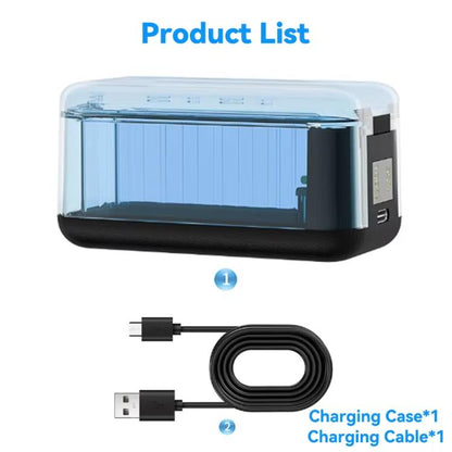 For Insta360 X5 Fast Charger With Digital Display & Dual Charging Case Battery Storage Box(Black) - Others by buy2fix | Online Shopping UK | buy2fix