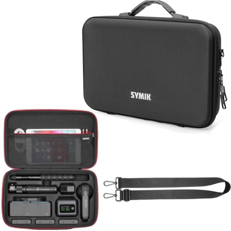 For Insta360 X5 / X4 Camera SYMIK Large Capacity Storage Bag Handbag Messenger Carrying Case(Black) - Case & Bags by SYMIK | Online Shopping UK | buy2fix