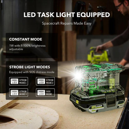 For RYOBI 18V Lithium Battery 100W Fast Charger & 145W Discharge Power Station PSC-OB - Charger & Converter by buy2fix | Online Shopping UK | buy2fix