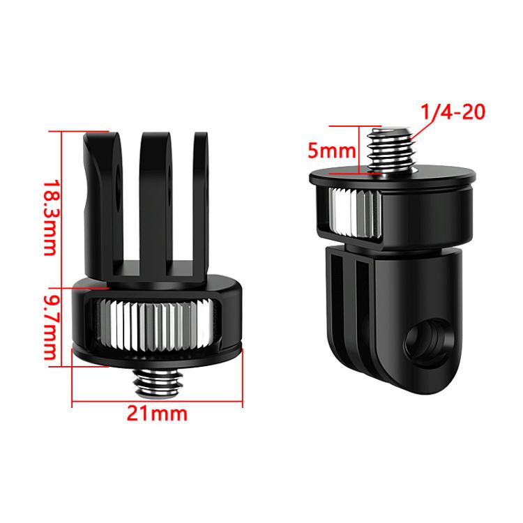 TFSM065 Three-Slot Adapter Camera Cage 360-Degree Rotating Connector Tripod 1/4 Inch Adapter -  by buy2fix | Online Shopping UK | buy2fix