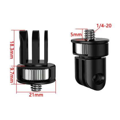 TFSM065 Three-Slot Adapter Camera Cage 360-Degree Rotating Connector Tripod 1/4 Inch Adapter -  by buy2fix | Online Shopping UK | buy2fix