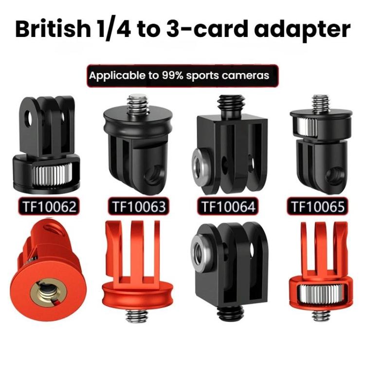 TFSM065-B Three-Slot Adapter Camera Cage 360-Degree Rotating Connector Tripod 1/4 Inch Adapter -  by buy2fix | Online Shopping UK | buy2fix