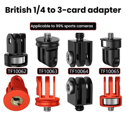 TFSM062 Three-Slot Adapter Camera Cage 360-Degree Rotating Connector Tripod 1/4 Inch Adapter -  by buy2fix | Online Shopping UK | buy2fix