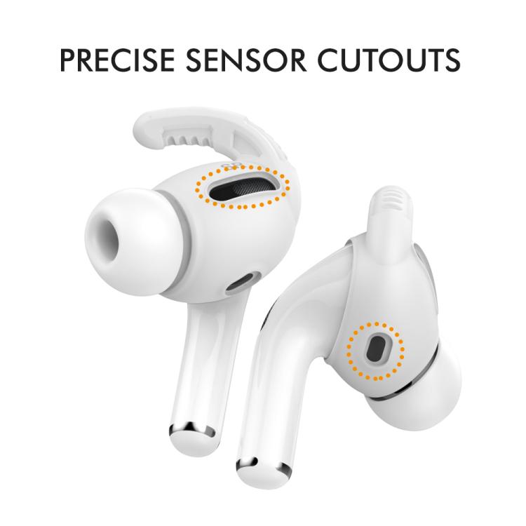 For AirPods Pro AhaStyle PT100 3pairs S+M+L Silicone Anti-Loss Anti-Slip Ear Hook Earplug Cap(Black) - Anti-dust & Ear Caps by AhaStyle | Online Shopping UK | buy2fix