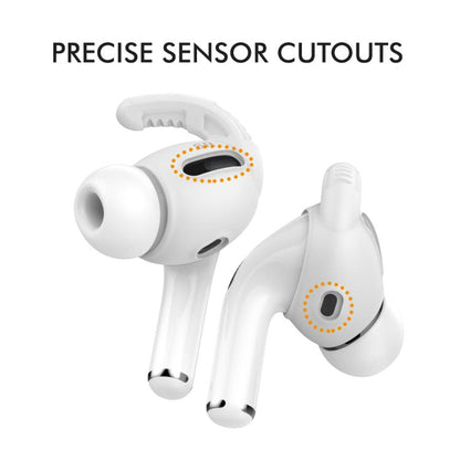 For AirPods Pro AhaStyle PT100 3pairs S+M+L Silicone Anti-Loss Anti-Slip Ear Hook Earplug Cap(Black) - Anti-dust & Ear Caps by AhaStyle | Online Shopping UK | buy2fix