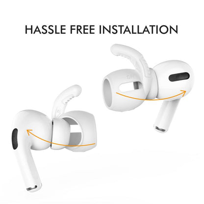 For AirPods Pro AhaStyle PT100 3pairs S+M+L Silicone Anti-Loss Anti-Slip Ear Hook Earplug Cap(Black) - Anti-dust & Ear Caps by AhaStyle | Online Shopping UK | buy2fix