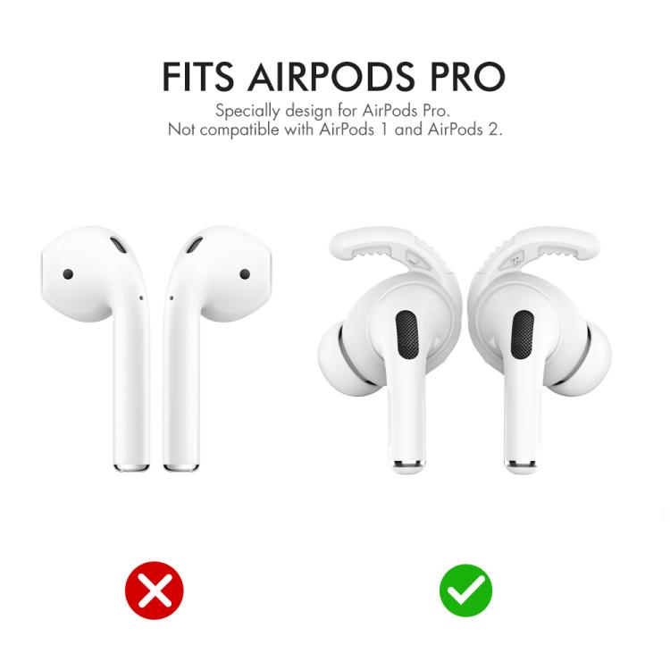 For AirPods Pro AhaStyle PT100 3pairs S+M+L Silicone Anti-Loss Anti-Slip Ear Hook Earplug Cap(Black) - Anti-dust & Ear Caps by AhaStyle | Online Shopping UK | buy2fix