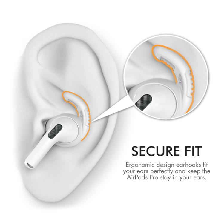 For AirPods Pro AhaStyle PT100 3pairs S+M+L Silicone Anti-Loss Anti-Slip Ear Hook Earplug Cap(Black) - Anti-dust & Ear Caps by AhaStyle | Online Shopping UK | buy2fix