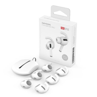 For AirPods Pro AhaStyle PT100 3pairs S+M+L Silicone Anti-Loss Anti-Slip Ear Hook Earplug Cap(Black) - Anti-dust & Ear Caps by AhaStyle | Online Shopping UK | buy2fix