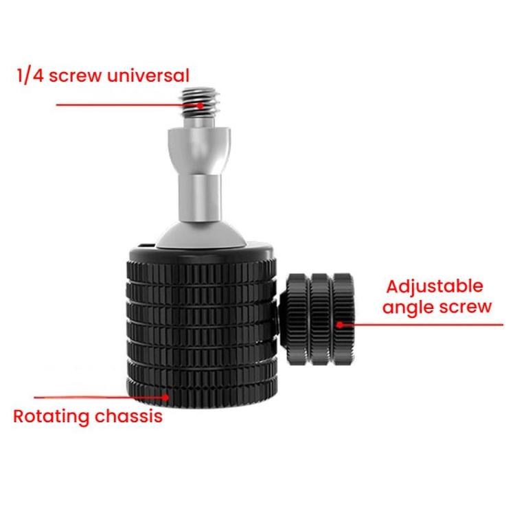 Q1 1/4 Female To 1/4 Male Universal Mini Ball Head Adapter Mount Aluminium Alloy Mobile Phone Camera Tripod Accessories - Tripod Heads by buy2fix | Online Shopping UK | buy2fix