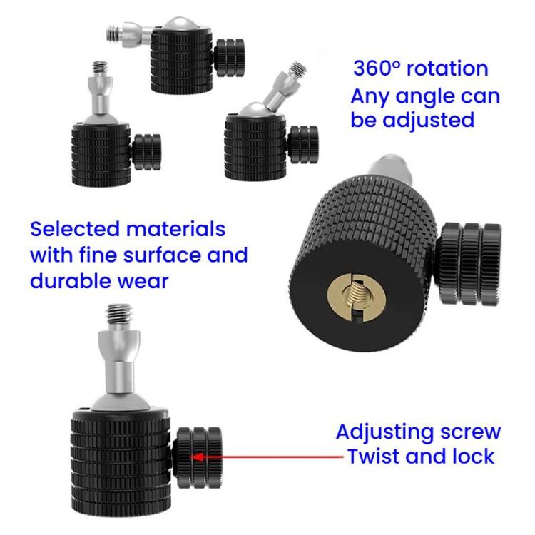 Q3 M4 Female To 1/4 Male Universal Mini Ball Head Adapter Mount Aluminium Alloy Mobile Phone Camera Tripod Accessories - Tripod Heads by buy2fix | Online Shopping UK | buy2fix