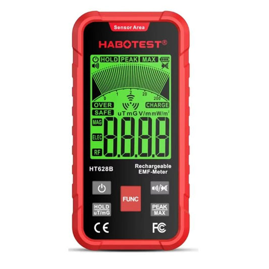 HABOTEST HT628B Multi-Field EMF Meter Rechargeable Electromagnetic Radiation Tester - Radiation Detector by HABOTEST | Online Shopping UK | buy2fix