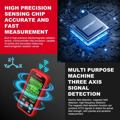 HABOTEST HT628B Multi-Field EMF Meter Rechargeable Electromagnetic Radiation Tester - Radiation Detector by HABOTEST | Online Shopping UK | buy2fix