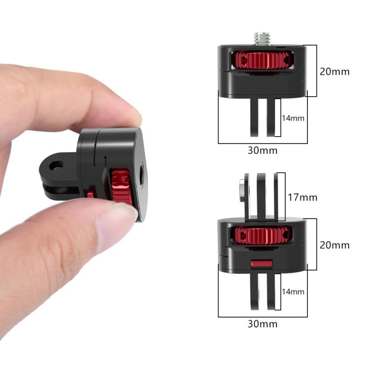 TFSM153 3 Pages 2 In 1 Action Camera 1/4 Metal Adapter Quick Release Mount -  by buy2fix | Online Shopping UK | buy2fix
