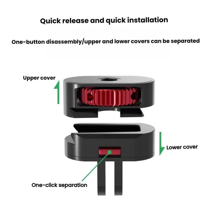 TFSM153 3 Pages 2 In 1 Action Camera 1/4 Metal Adapter Quick Release Mount -  by buy2fix | Online Shopping UK | buy2fix