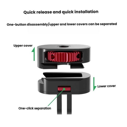 TFSM153 3 Pages 2 In 1 Action Camera 1/4 Metal Adapter Quick Release Mount -  by buy2fix | Online Shopping UK | buy2fix