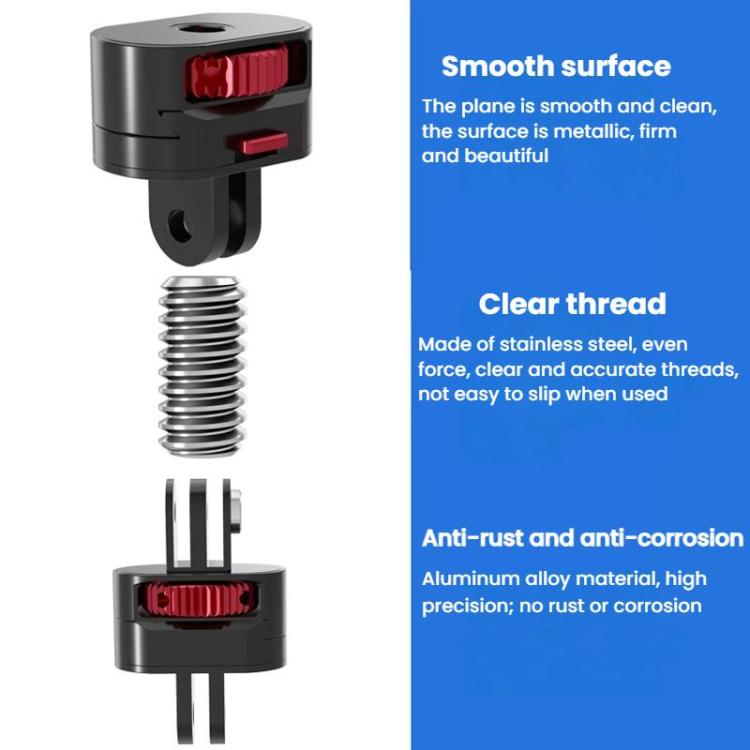 TFSM152 2 Pages 3 In 1 Action Camera 1/4 Metal Adapter Quick Release Mount -  by buy2fix | Online Shopping UK | buy2fix